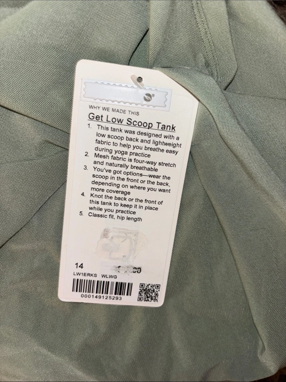 lululemon athletica Sage Green Tank